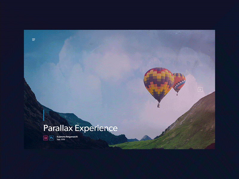 parallax experience adobe photoshop adobe xd interaction photo manipulation ui website