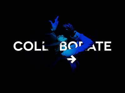 Stop. Collaborate. Listen. acting actors concept creative interlocking lighting stage typography