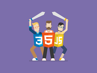Sharpen your frontend developer skills code css development front end html illustration javascript superhero vector