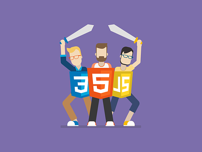 Sharpen your frontend developer skills code css development front end html illustration javascript superhero vector