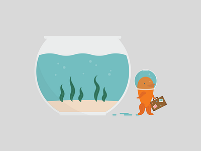 Introducing Fernando comfort zone fernando goldfish illustration vector