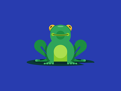 Super8 February animal article blog branding cute frog super8 vector