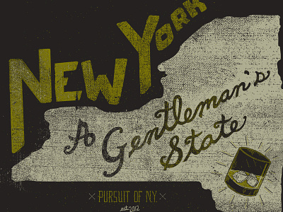 NY: A Gentleman's State hand lettering new york scotch typography whiskey