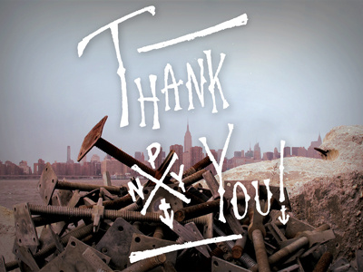 We Thank You branding hand drawn new york nyc photography typography vintage