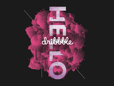 Hello dribbble dribbble illustrator photoshop poster welcome