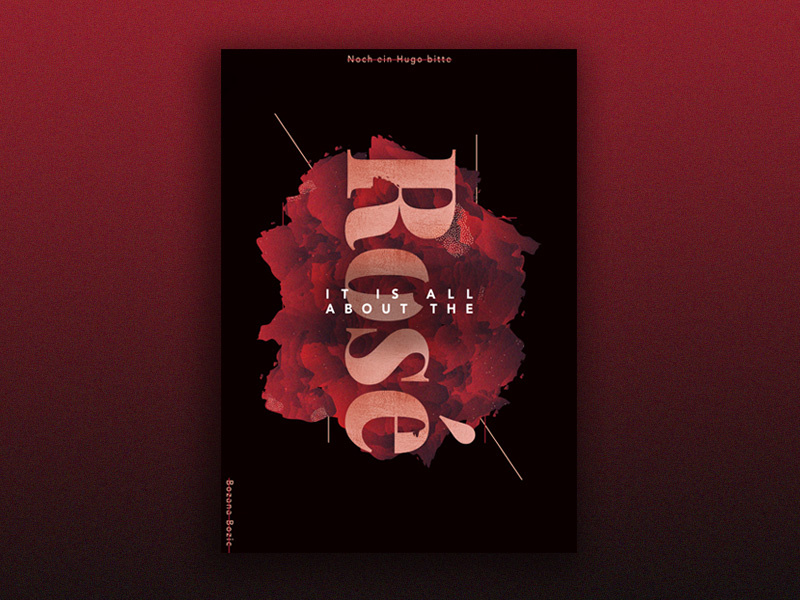 Types of Alcohol - Rose photoshop illustrator graphic design design poster print