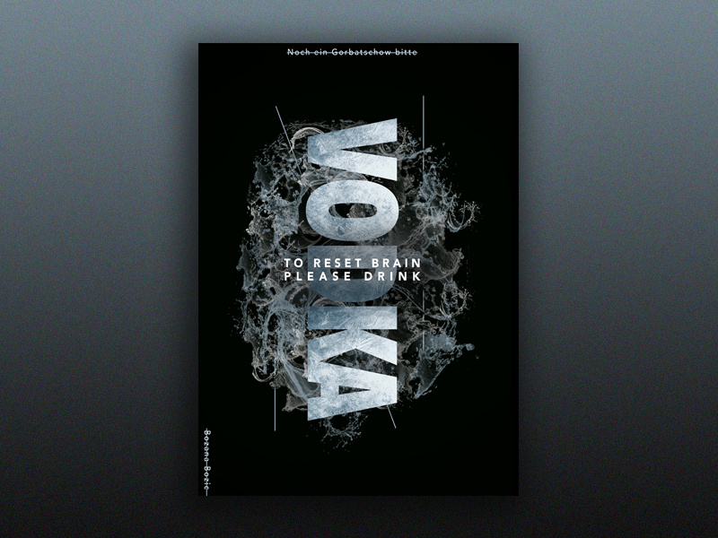 Types of Alcohol - Vodka dribbble layout typography illustrator photoshop graphic design design poster