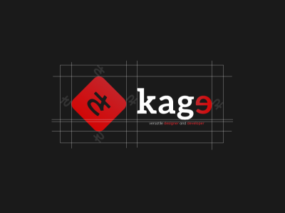 KAGE logo branding conception design illustrator logo minimal typography ui ux