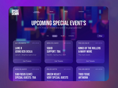 Concept of an event location website