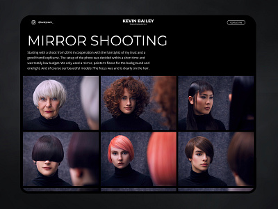 Concept of a photographer portfolio design mirror photo photograph photographer photography portfolio ui ui design uidesign uiux ux uxdesign webdesign website