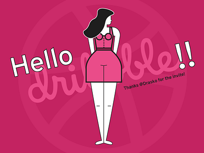 Hello! charachters dribbble graphic design hello hellodribbble illustration illustrator visual artist