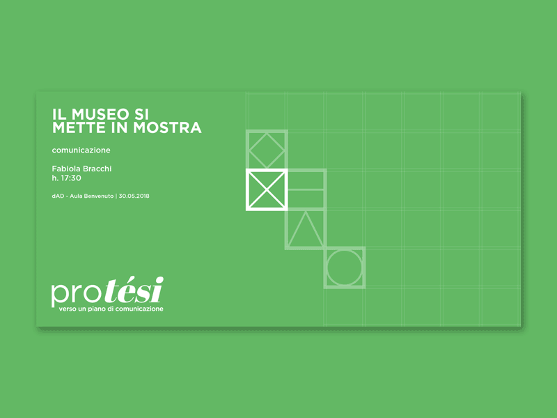 Protési – Graduation Show brand identity branding colorpalette eventdesign gif gif animation graphic graphic design