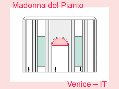 Madonna del Pianto – minimalist illustration