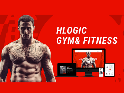 Hlogic Gym& Fitness_Web Design fitness gym gymnast red ui ux webdeisgn workout
