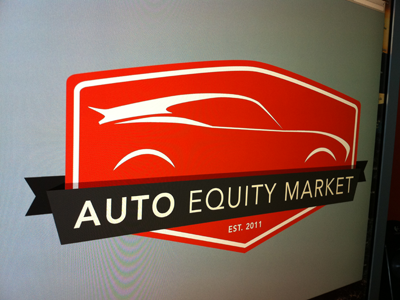 Auto Market Logo badge car red vintage