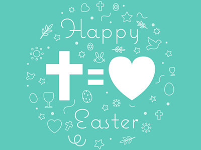 Happy Easter (Cross = Love) cross easter love spring