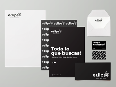 Branding Diseño de Papelería - Eclipse Store brand design brandig design graphicdesign minimal monocromatic