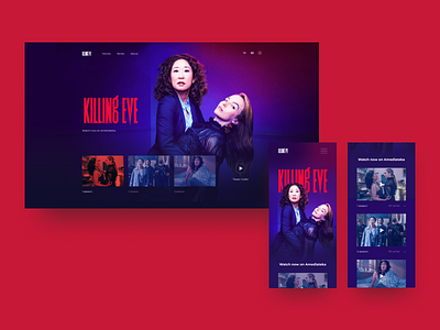 Killing Eve design minimal typography ui ux web website