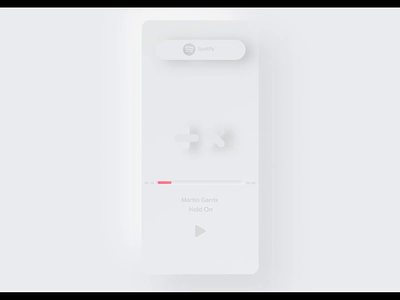 Spotify Garrix - Music Player app clean design flat minimal mobile music music app neumorph neumorphic neumorphism player ui white