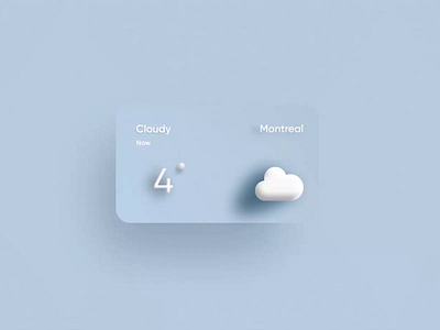 IOS Weather Visual Concept 3d animation app apple clean design illustration ios mobile product ui weather