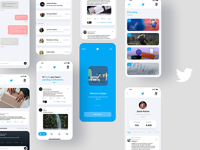 Twitter | Redesign App app clean design feed flat social social media socialmedia twitter ui