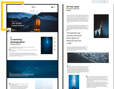 Nat Geo - Photography Story branding design flat minimal national geographic photography ui ux web website