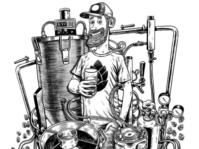 Craft Beer 02 digitalart illustration