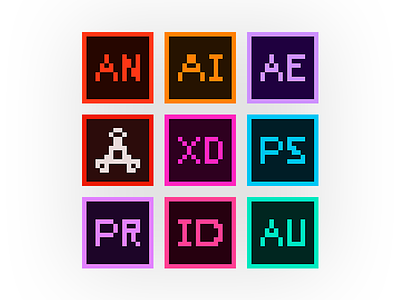 8-Bit Adobe Icons 8-bit adobe icons
