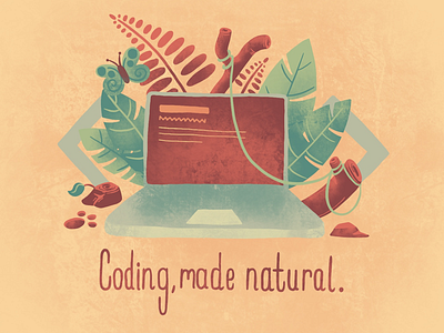 Coding, made natural. illustration procreate