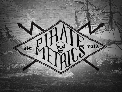 Pirate Metrics Sketch arrows black and white dark lettering logo metrics nautical ocean pirate ships sketch skull