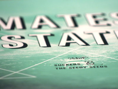 Mates of State for MPMF poster screenprint texture typography