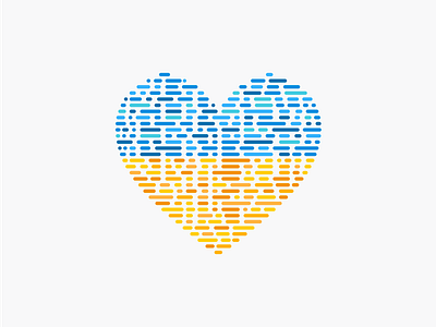 Heart blue flat heart illustration outline vector