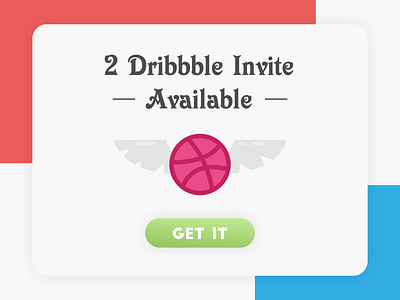 Two Dribbble Invites draft dribbble free giveaway invite invites player two