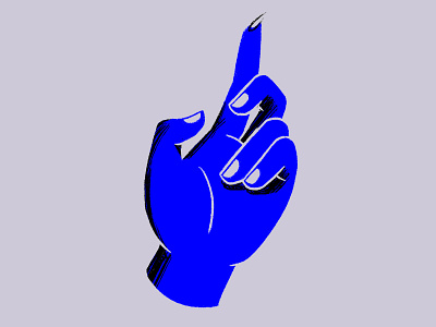 Tear blue hand illustration