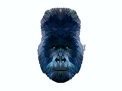 Gorila de montaña animal art gorilla graphic design lowpoly vector