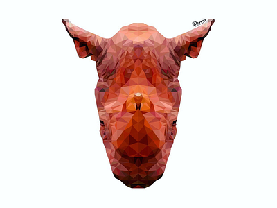 Rinoceronte de Java animal art graphic design illustration lowpoly rhino vector