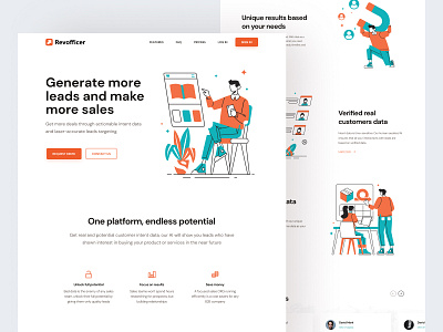 Landing page Revofficer graphic design landing page ui webpage