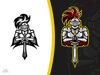 Knight Logo bright esports flat illustrator knight knight logo logodesign shiny vector