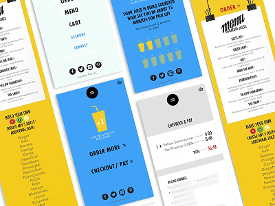 Juice Box App app branding design mobile mockups product design ui ux visual design