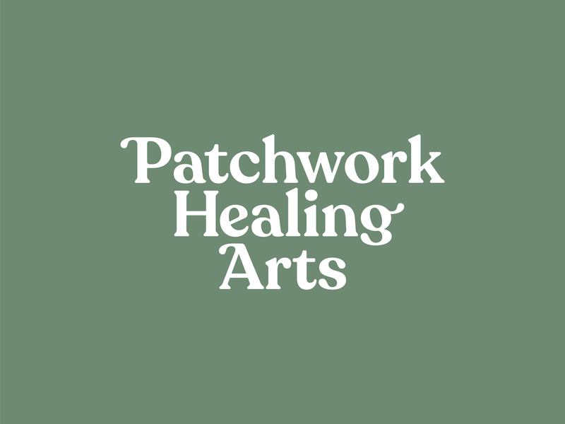 Patchwork Healing Arts (wip) branding logo recoleta type