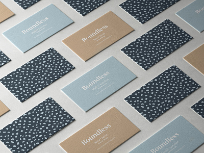 Boundless Business Cards begum begum font beige boundless boundless rugs branding business cards logo navy pattern