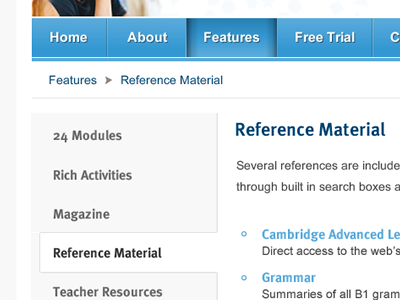 Cambridge ESOL microsite details