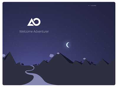 Portfolio landing page design blue colorful flat galaxy graphic modern moon portfolio sweet