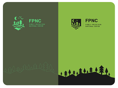 Forest Protection National Center Logo art design forest graphic line logo minimal modern trees