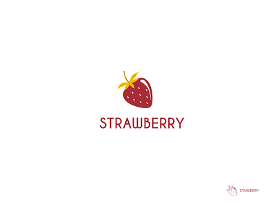 Sweet and neat Strawberry logo apetite cartoonish design elegant flat illustration logo minimal neat red shoe store slick art smooth strawberries strawberry sweet