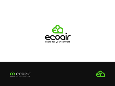 Eco Air green black logo design air bold font cloud cloud logo curly eco eco logo ecology ecommerce design graphic green illustration logo minimal minimalism nice logo sweet