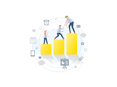 Community People Illustration Analytics Insights Graphs