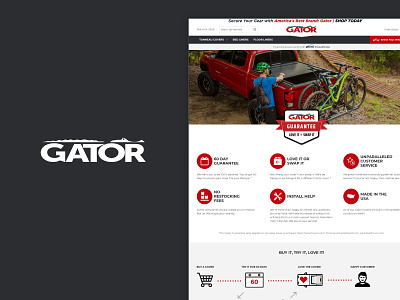 Gator Covers - Warranty Page branding design flat minimal ui ux web web design website