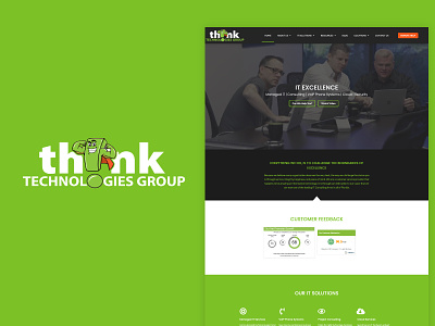 Think Technologies Group branding design flat minimal ui ux web web design website