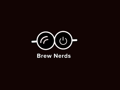 Brew Nerds Logo black and white branding coffee concept design fun project logo